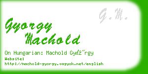 gyorgy machold business card
